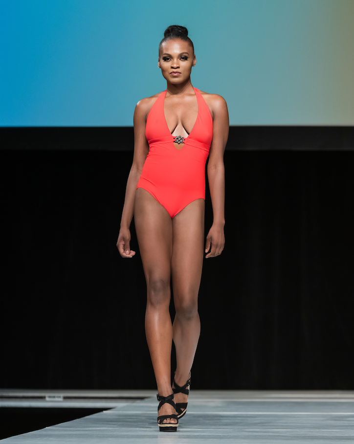Rachel Empire One-Piece Coral Red
